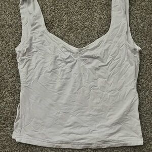 Women's White Sleeveless Top